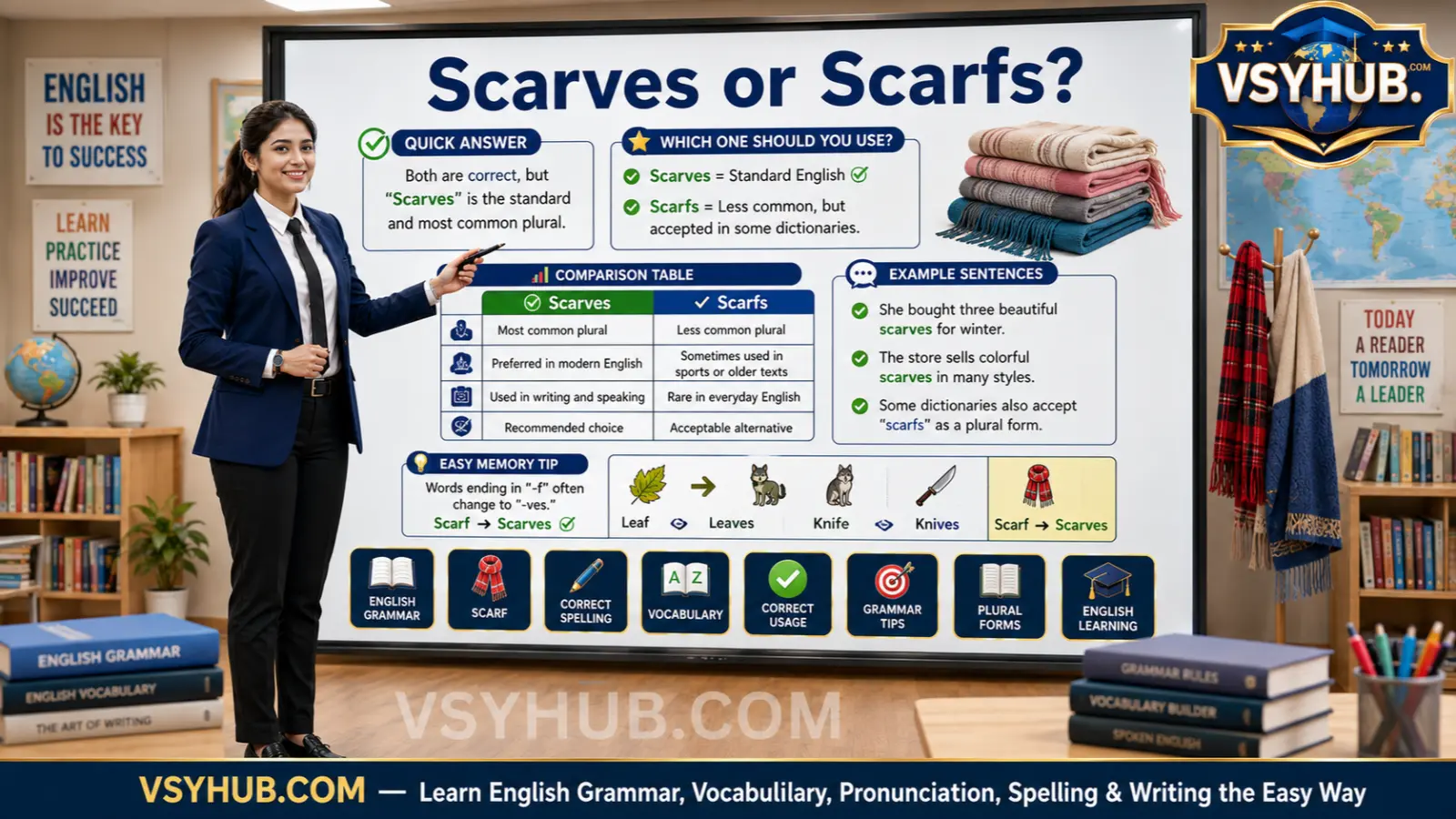 Scarves or scarfs