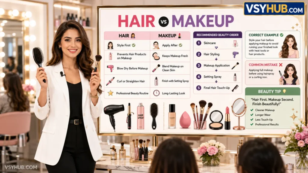 What Does "Hair or Makeup First" Mean?