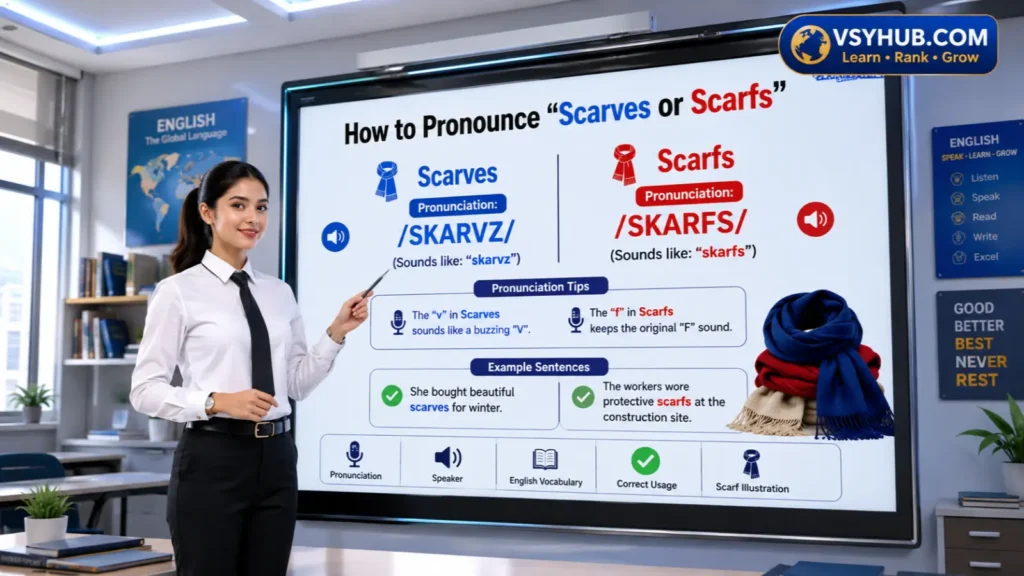 How to Pronounce Scarves or Scarfs