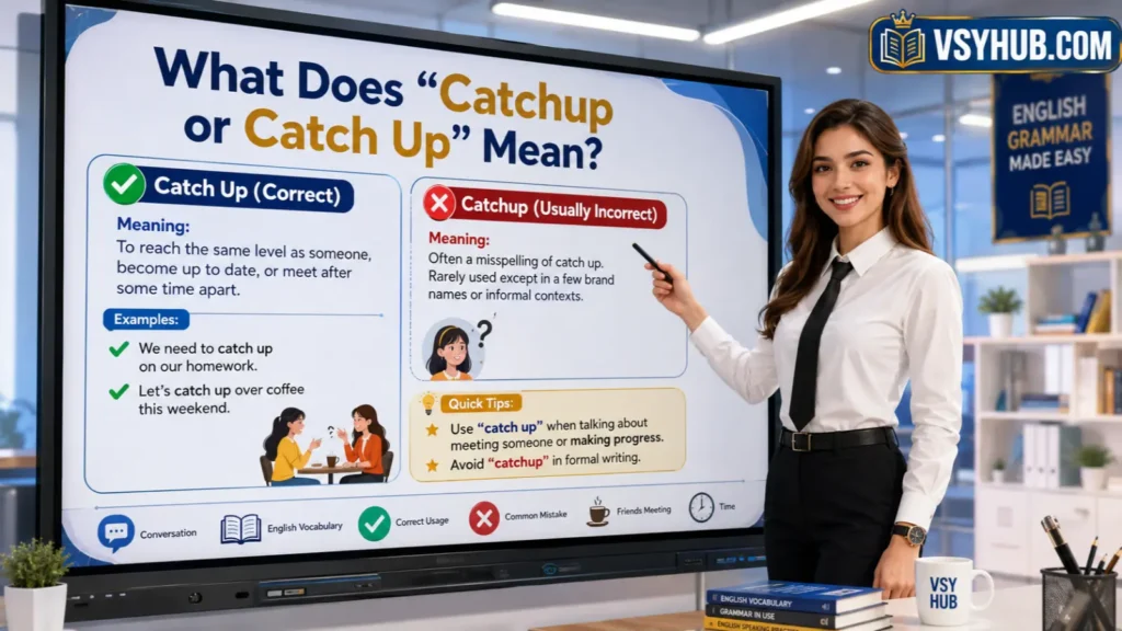 What Does Catchup or Catch Up Mean?