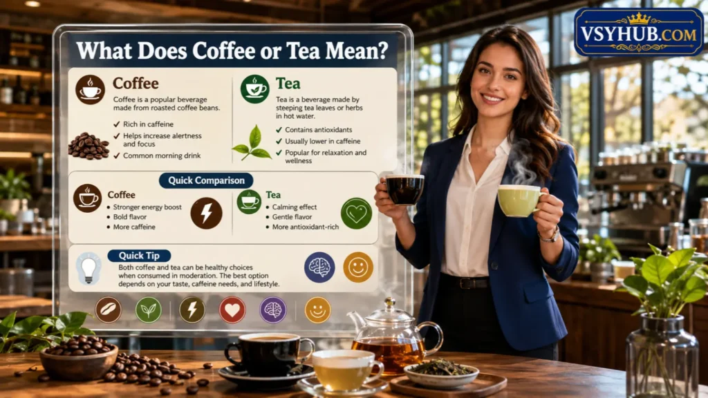 What Does Coffee or Tea Mean?
