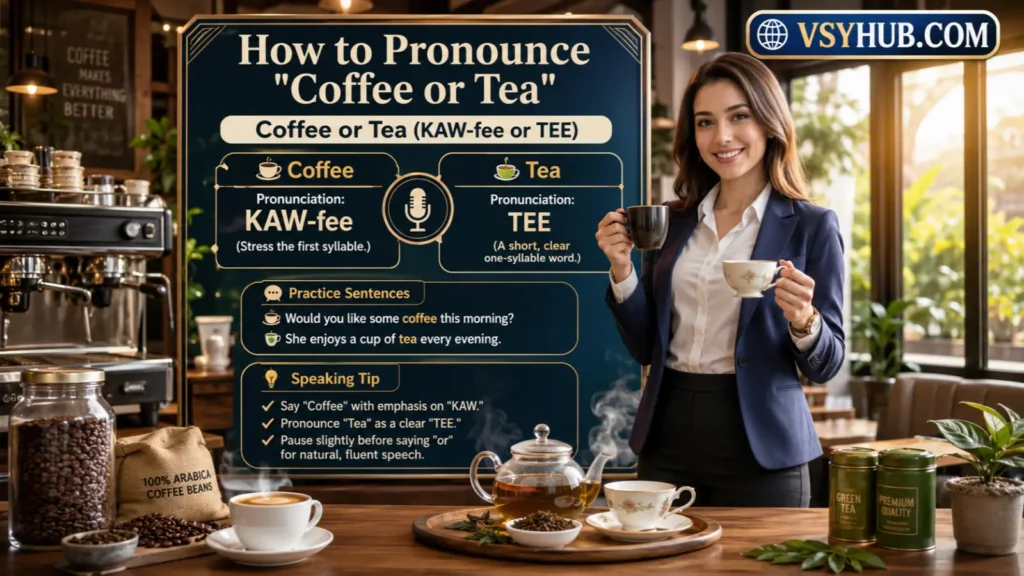 How to Pronounce Coffee or Tea