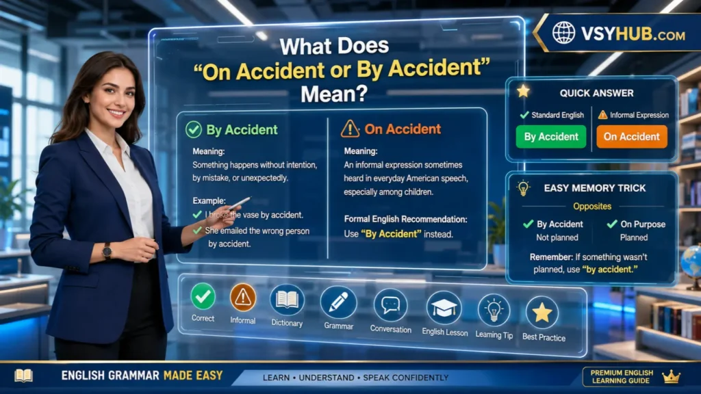 What Does On Accident or By Accident Mean?