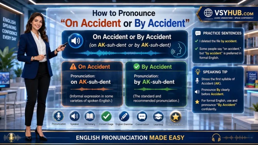 How to Pronounce On Accident or By Accident
