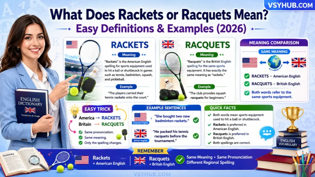 What Does Rackets or Racquets Mean?