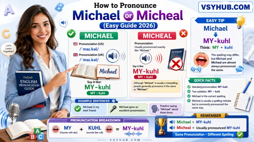 How to Pronounce Michael or Micheal