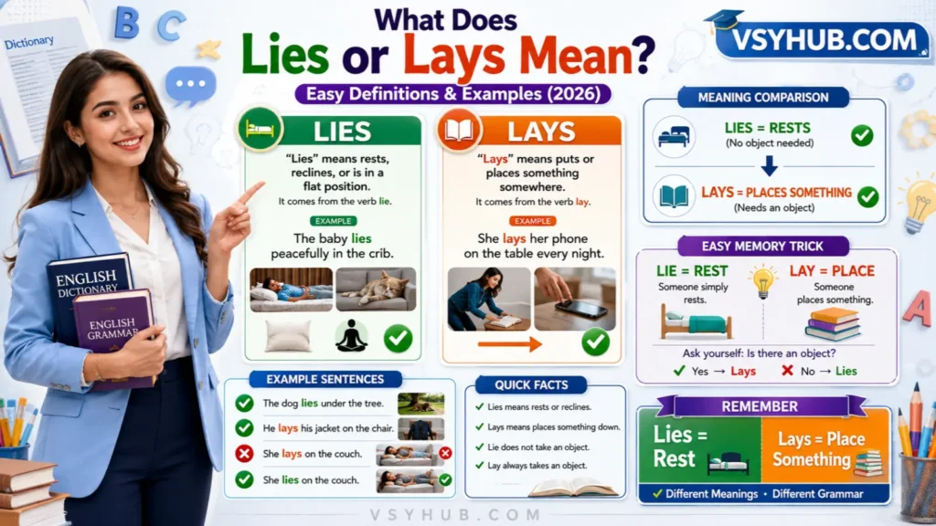 What Does Lies or Lays Mean?