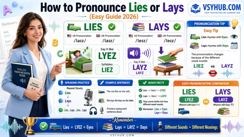 How to Pronounce Lies or Lays