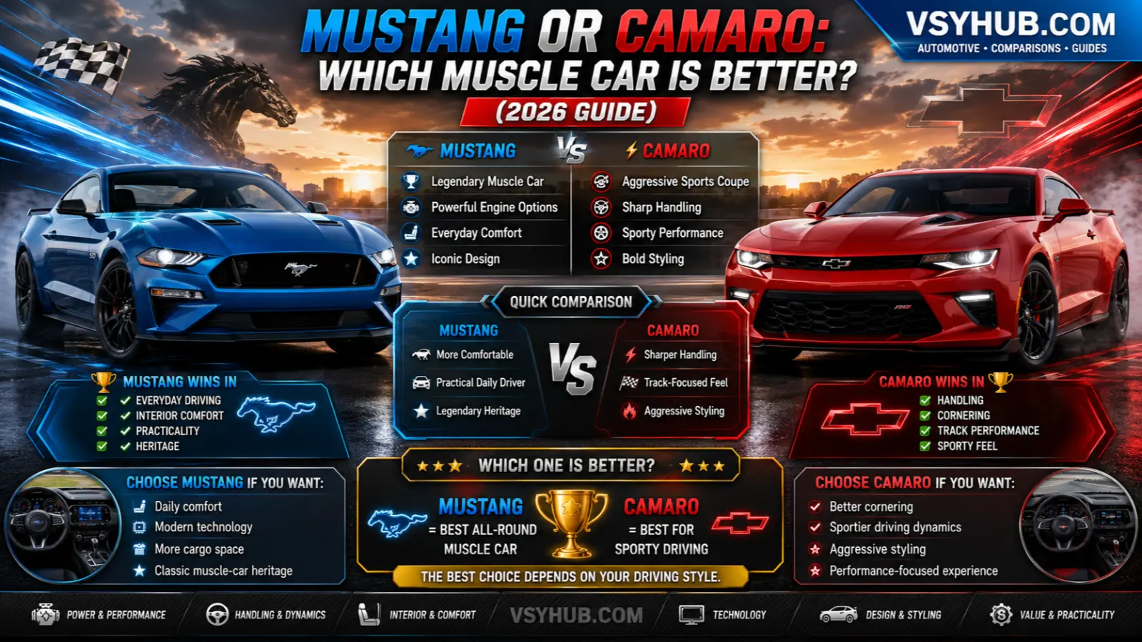 Mustang or Camaro: Which Muscle Car Is Better? 2026