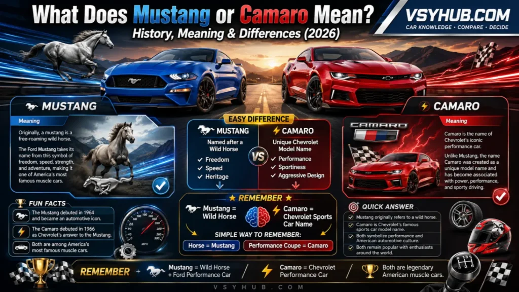 What Does Mustang or Camaro Mean?