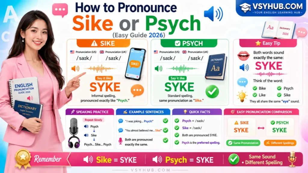 How to Pronounce Sike or Psych