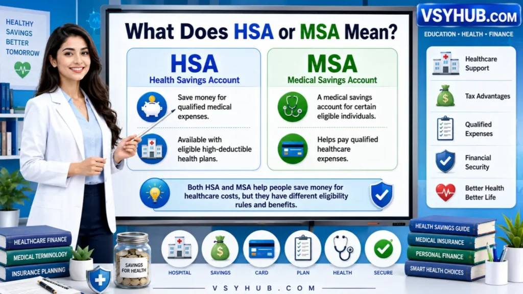 What Does HSA or MSA Mean?