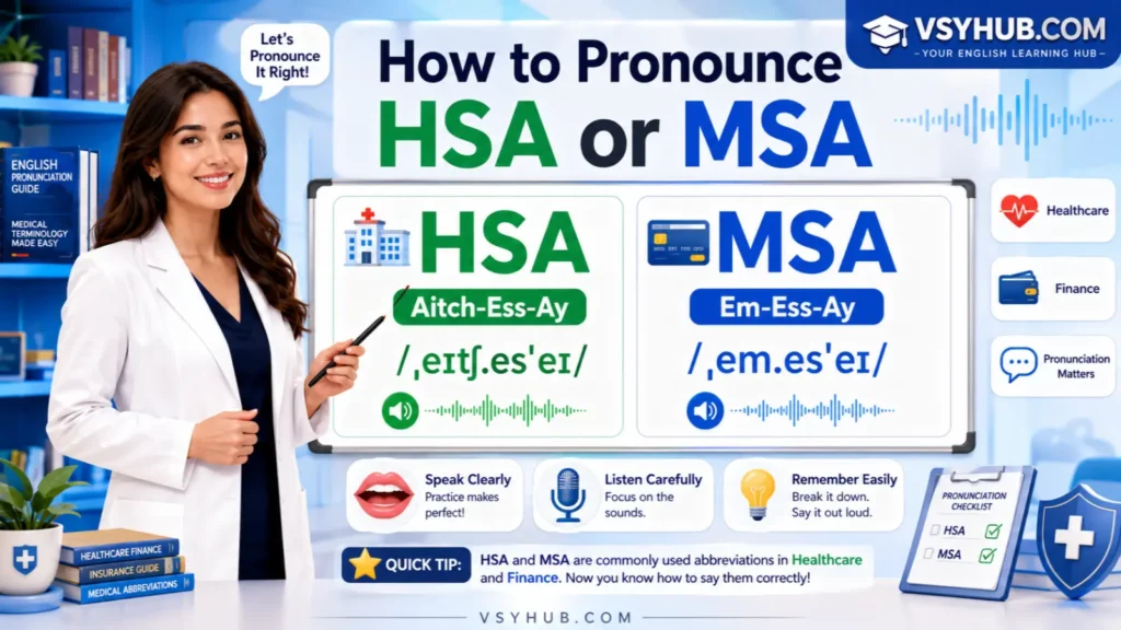 How to Pronounce HSA or MSA