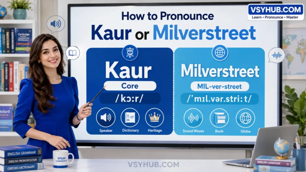 How to Pronounce Kaur or Milverstreet