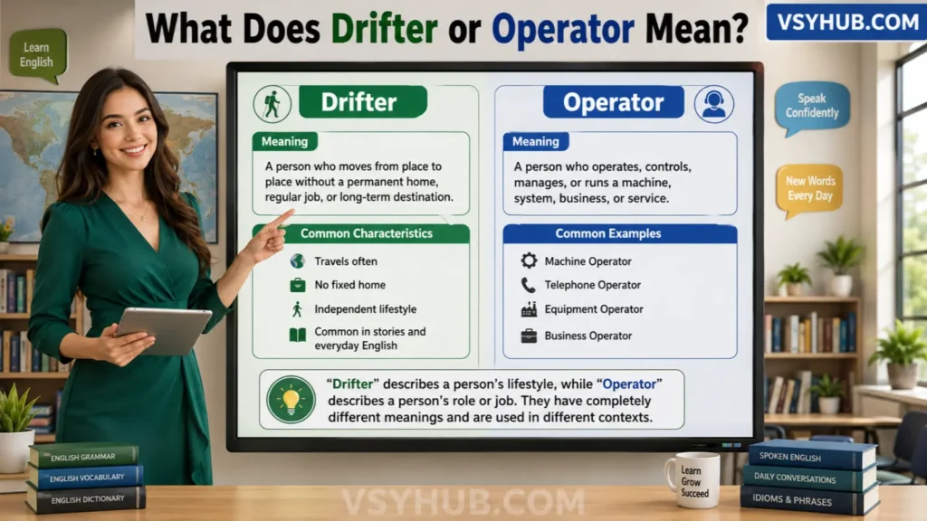 What Does Drifter or Operator Mean?