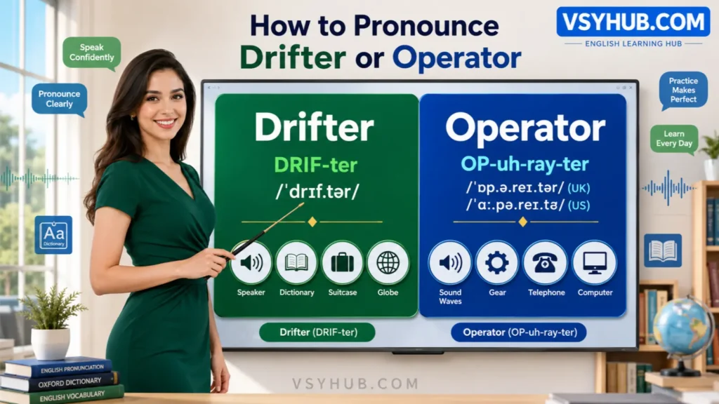 How to Pronounce Drifter or Operator