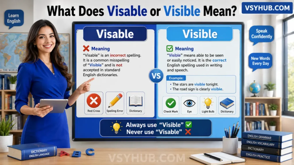 What Does Visable or Visible Mean?
