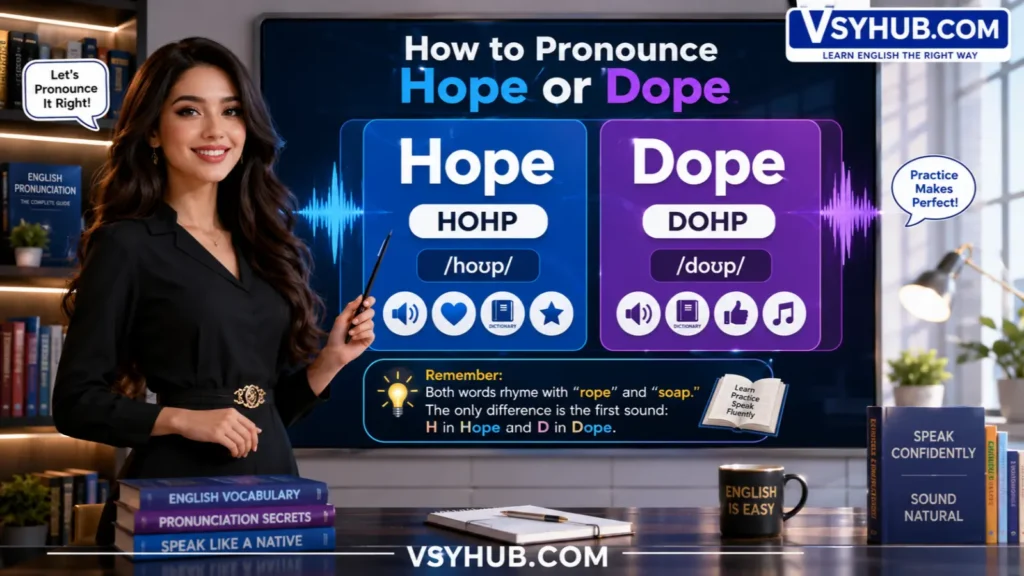 How to Pronounce Hope or Dope