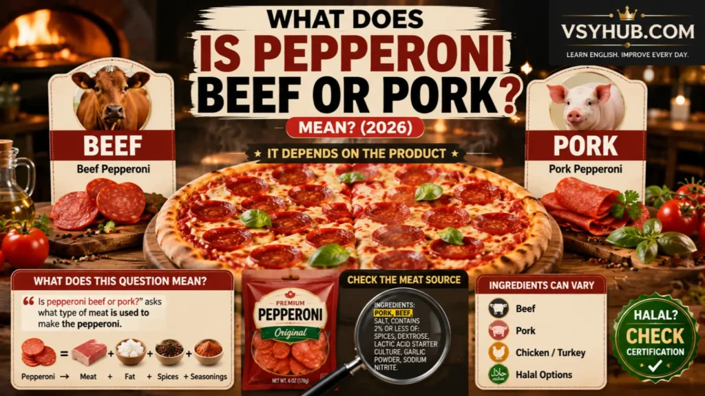 What Does Is Pepperoni Beef or Pork Mean?