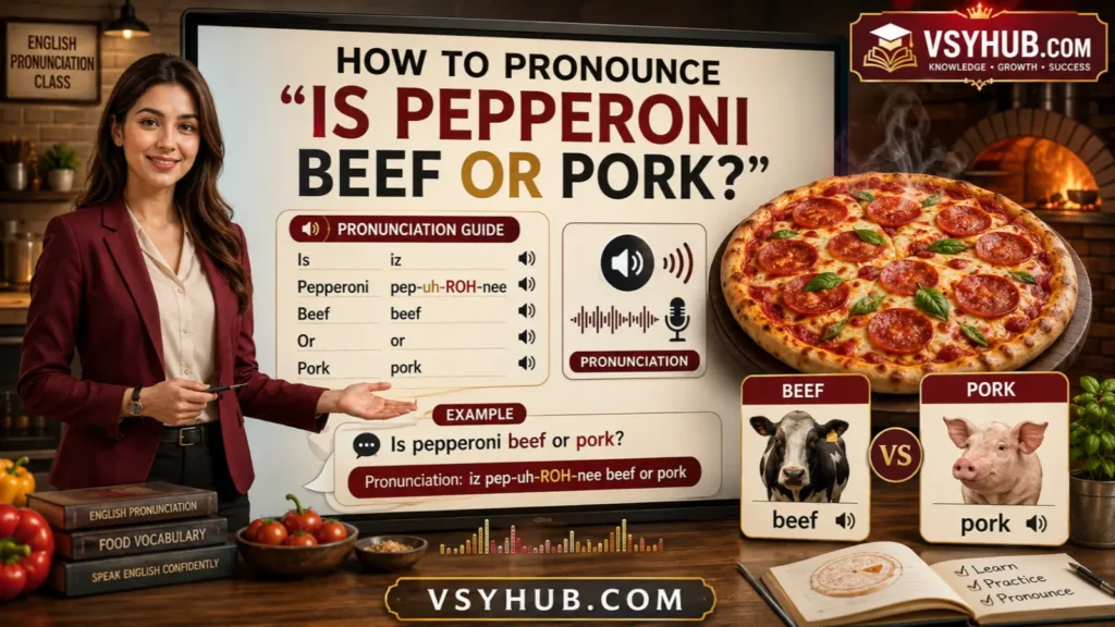 How to Pronounce Is Pepperoni Beef or Pork