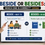 Beside or Besides