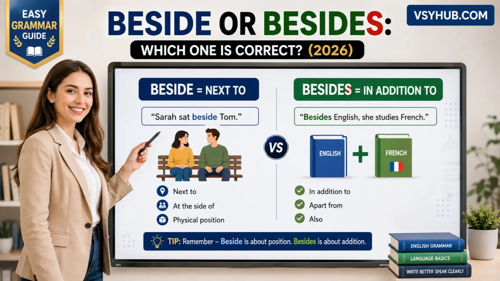 Beside or Besides