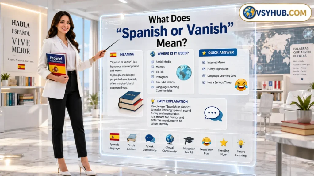 What Does Spanish or Vanish Mean?