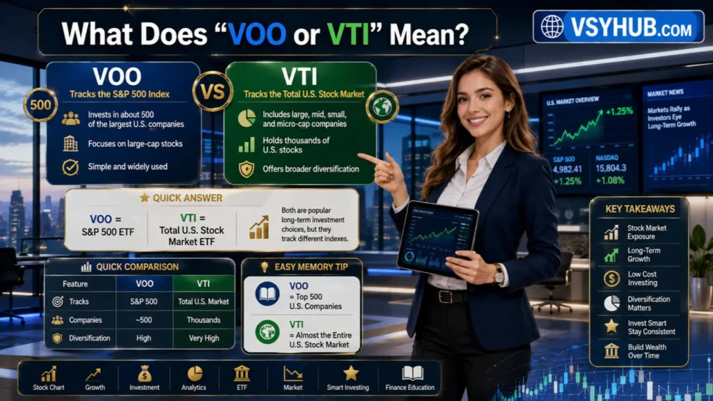 What Does VOO or VTI Mean?