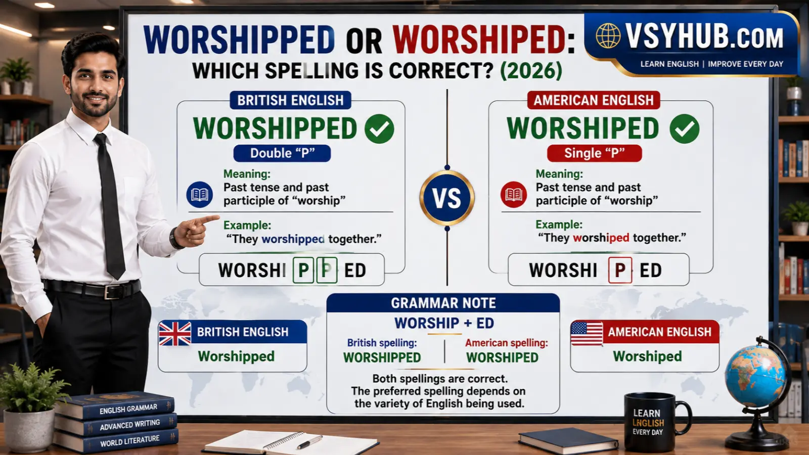 Worshipped or Worshiped