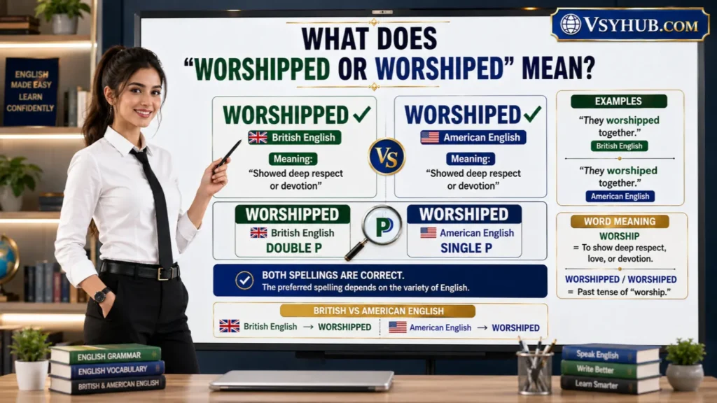 What Does Worshipped or Worshiped Mean?