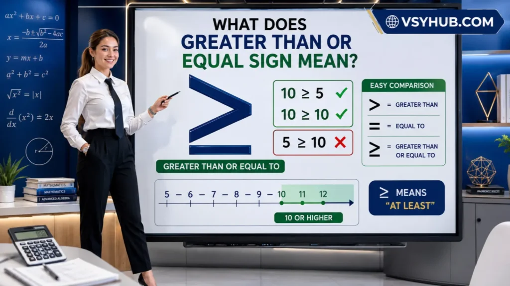 What Does Greater Than or Equal Sign Mean?