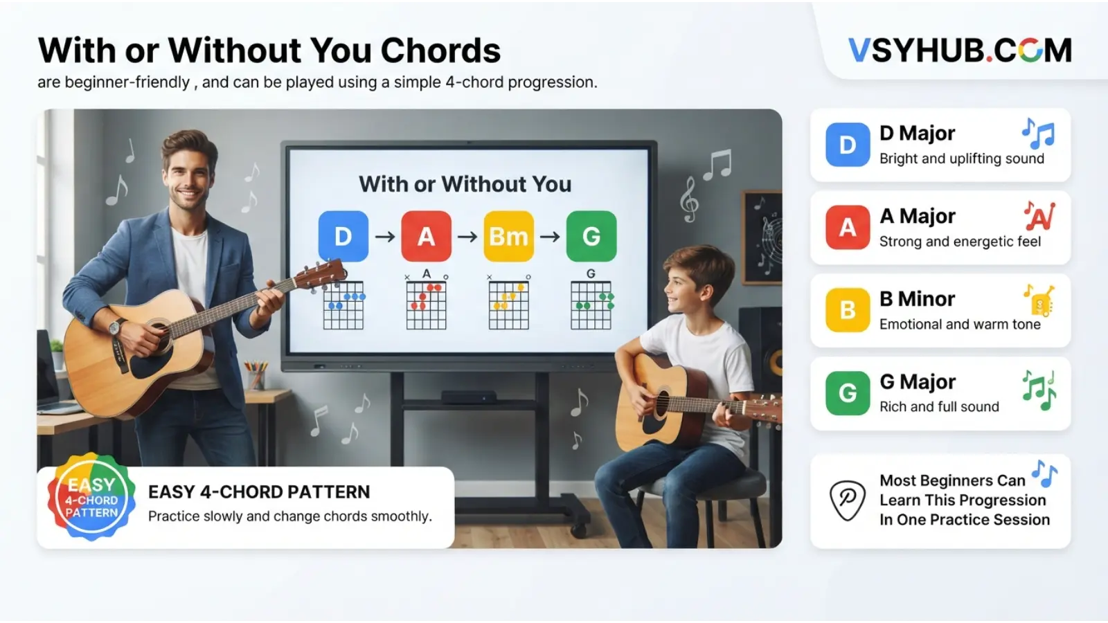 With or Without You Chords